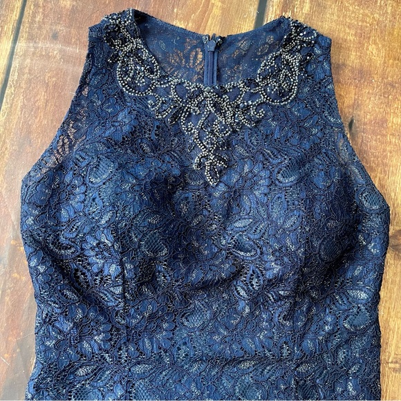 Jade Couture by jasmine Navy Formal dress. Size 10 - Picture 3 of 7